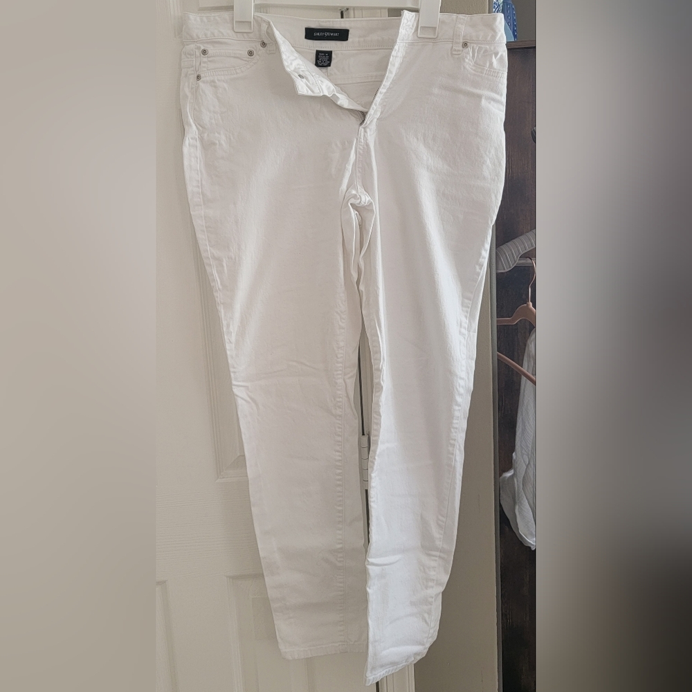 White denim jeans by Ashley Stewart size 14